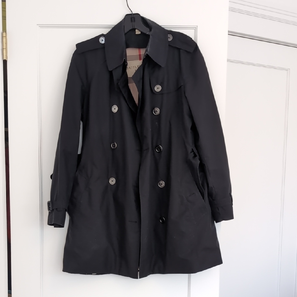 Women's Black Rain Trench Coat